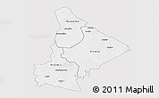 Silver Style 3D Map of Dimbokro, single color outside