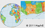 Political Location Map of Dimbokro