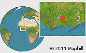 Satellite Location Map of Dimbokro