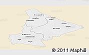 Classic Style Panoramic Map of Dimbokro, single color outside