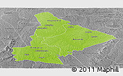 Physical Panoramic Map of Dimbokro, desaturated