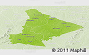 Physical Panoramic Map of Dimbokro, lighten