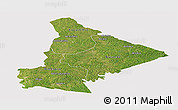 Satellite Panoramic Map of Dimbokro, cropped outside