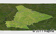 Satellite Panoramic Map of Dimbokro, darken