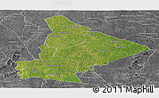Satellite Panoramic Map of Dimbokro, desaturated