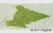 Satellite Panoramic Map of Dimbokro, lighten