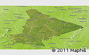 Satellite Panoramic Map of Dimbokro, physical outside