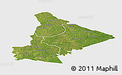 Satellite Panoramic Map of Dimbokro, single color outside