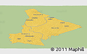 Savanna Style Panoramic Map of Dimbokro, single color outside