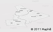 Silver Style Panoramic Map of Dimbokro, single color outside