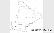 Blank Simple Map of Dimbokro, cropped outside