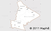 Classic Style Simple Map of Dimbokro, cropped outside