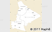 Classic Style Simple Map of Dimbokro, single color outside