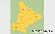Savanna Style Simple Map of Dimbokro, single color outside