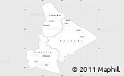 Silver Style Simple Map of Dimbokro, single color outside