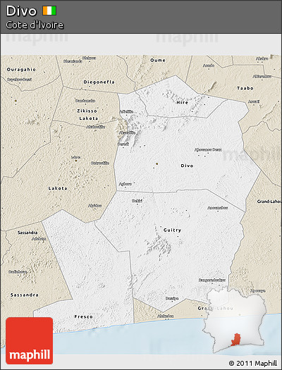 Classic Style 3D Map of Divo