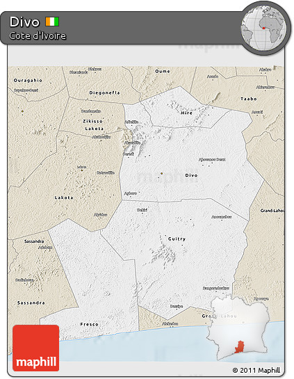 Classic Style 3D Map of Divo