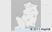 Gray 3D Map of Divo, single color outside