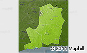 Physical 3D Map of Divo, darken