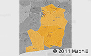 Political Shades 3D Map of Divo, desaturated