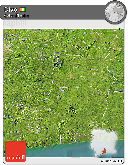 Satellite 3D Map of Divo