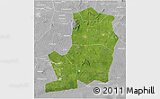 Satellite 3D Map of Divo, lighten, desaturated