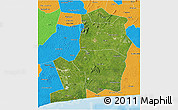 Satellite 3D Map of Divo, political outside