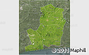 Satellite 3D Map of Divo, semi-desaturated