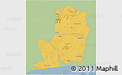 Savanna Style 3D Map of Divo, single color outside