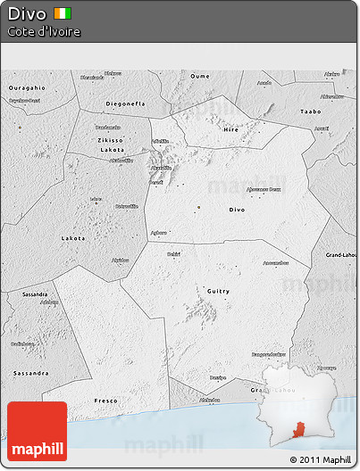 Silver Style 3D Map of Divo