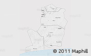 Silver Style 3D Map of Divo, single color outside