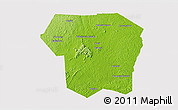 Physical 3D Map of Guitry, cropped outside