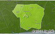Physical 3D Map of Guitry, darken