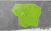 Physical 3D Map of Guitry, desaturated
