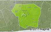 Physical 3D Map of Guitry, semi-desaturated