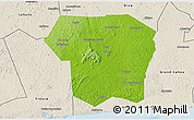 Physical 3D Map of Guitry, shaded relief outside