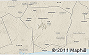 Shaded Relief 3D Map of Guitry