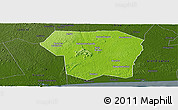 Physical Panoramic Map of Guitry, darken