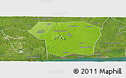 Physical Panoramic Map of Guitry, satellite outside