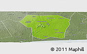 Physical Panoramic Map of Guitry, semi-desaturated