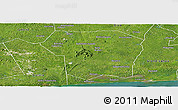 Satellite Panoramic Map of Guitry