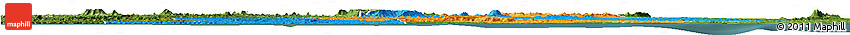 Political Horizon Map of Divo, satellite outside