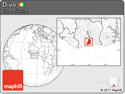 Blank Location Map of Divo