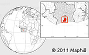 Blank Location Map of Divo, highlighted country