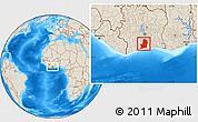 Shaded Relief Location Map of Divo