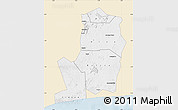 Classic Style Map of Divo, single color outside