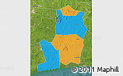 Political Map of Divo, satellite outside