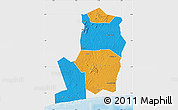 Political Map of Divo, single color outside