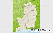 Shaded Relief Map of Divo, physical outside