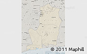 Shaded Relief Map of Divo, semi-desaturated